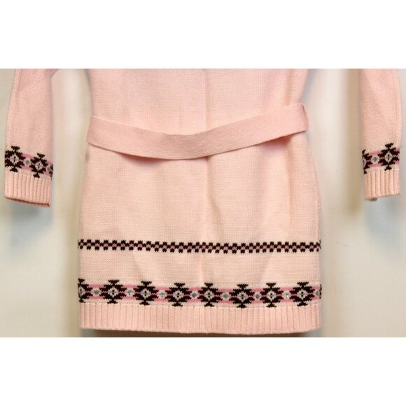 2006 Gymboree Park City Luxe Pink Fair Isle Sweater Duster sz 6 12 NWT Knit - Picture 8 of 9